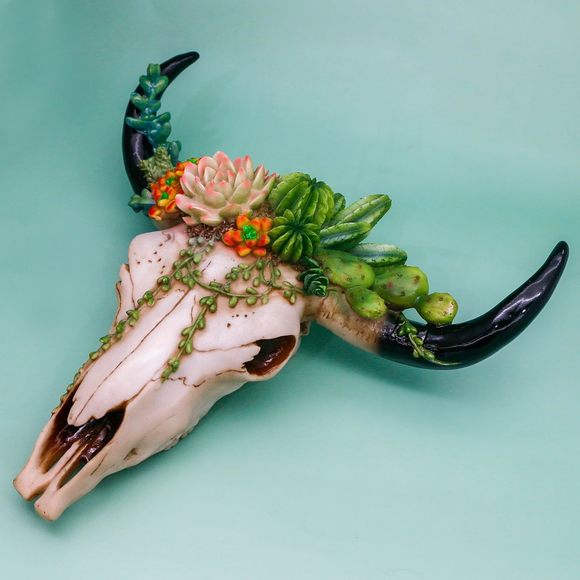 Rustic Western Home Decor - Tribal Wall Decor Western Long Horn Bull Skull🦈 - Picture 4 of 9